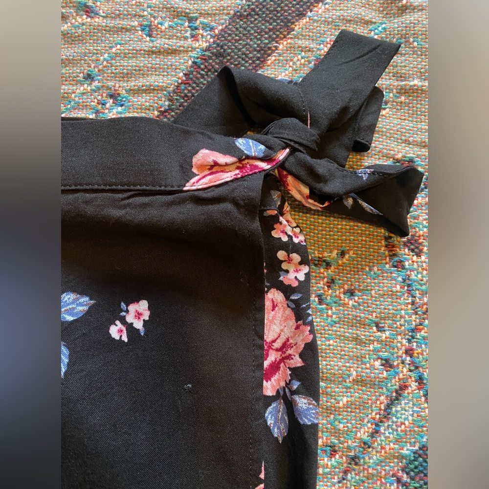 Divided Wrap Front Floral Maxi Skirt - Picture 4 of 7